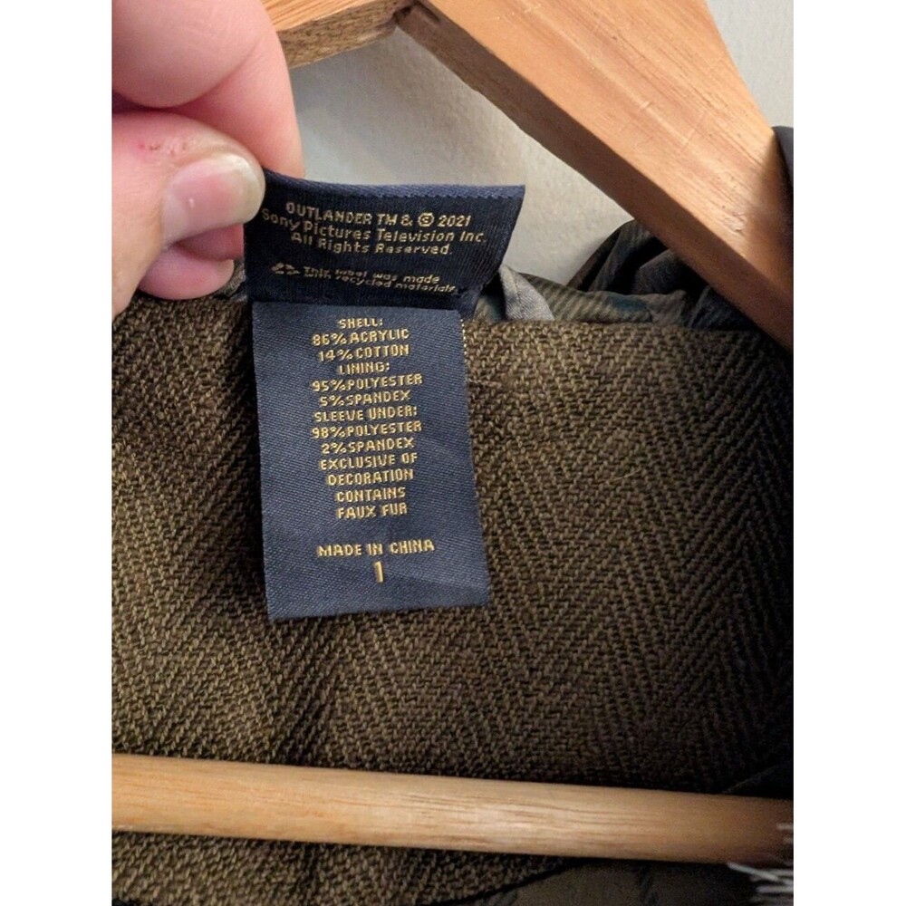 Outlander X Torrid Olive Green Tartan Jacket Size 1 - Picture 5 of 10